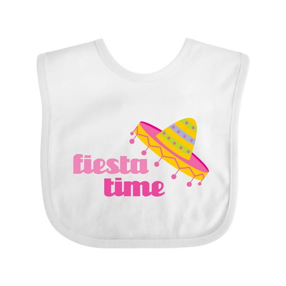 Inktastic Fiesta Pink Sombrero Girls Baby Bib