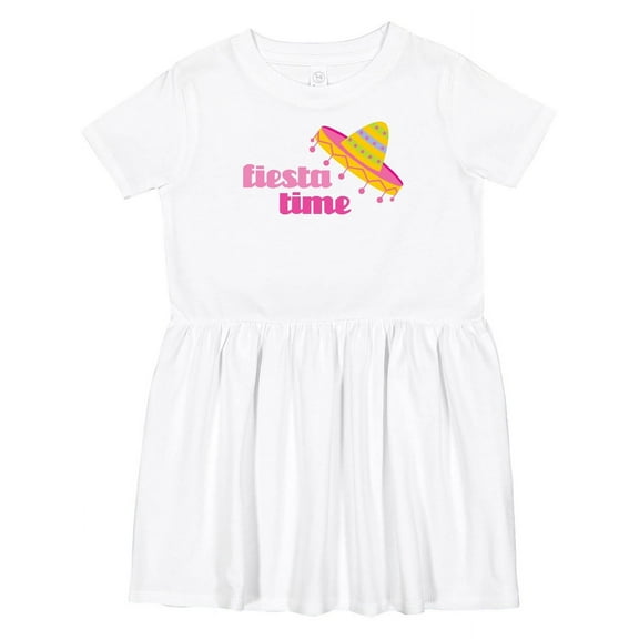 Inktastic Fiesta Pink Sombrero Girls Toddler Dress