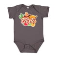 thumbnail image 1 of Inktastic Fiesta with Sombrero Taco Cactus Lime Red Pepper and Guitar in Background Boys or Girls Baby Bodysuit, 1 of 5
