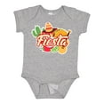 thumbnail image 1 of Inktastic Fiesta with Sombrero Taco Cactus Lime Red Pepper and Guitar in Background Boys or Girls Baby Bodysuit, 1 of 5
