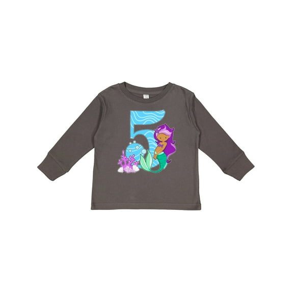 Inktastic Fifth Birthday Mermaid Girls Long Sleeve Toddler T-Shirt