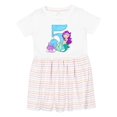 thumbnail image 1 of Inktastic Fifth Birthday Mermaid Girls Toddler Dress, 1 of 5