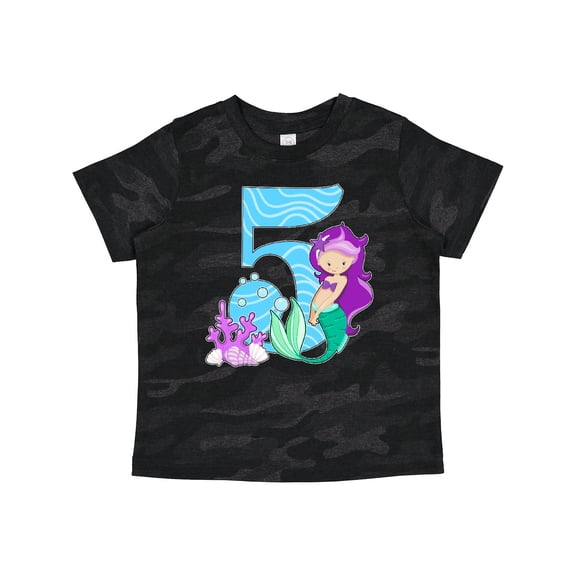 Inktastic Fifth Birthday Mermaid Girls Toddler T-Shirt