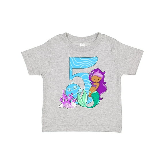 Inktastic Fifth Birthday Mermaid Girls Toddler T-Shirt