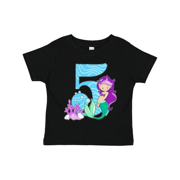 Inktastic Fifth Birthday Mermaid Girls Toddler T-Shirt