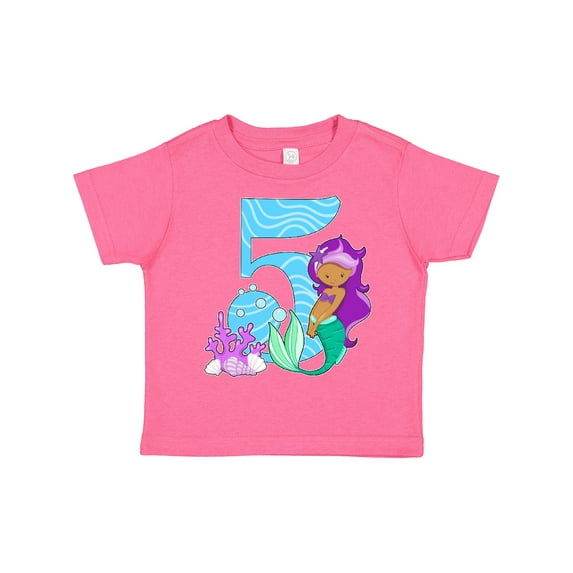 Inktastic Fifth Birthday Mermaid Girls Toddler T-Shirt