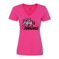 thumbnail image 1 of Inktastic Fifty & Fabulous Women's V-Neck T-Shirt, 1 of 5