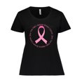 thumbnail image 1 of Inktastic Fight Against Breast Cancer Women's Plus Size T-Shirt, 1 of 5