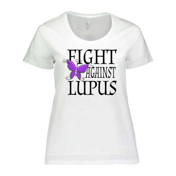 Inktastic Fight Against Lupus with Butterfly Women's Plus Size T-Shirt