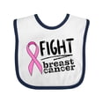 thumbnail image 1 of Inktastic Fight Breast Cancer Pink Ribbon Boys or Girls Baby Bib, 1 of 4