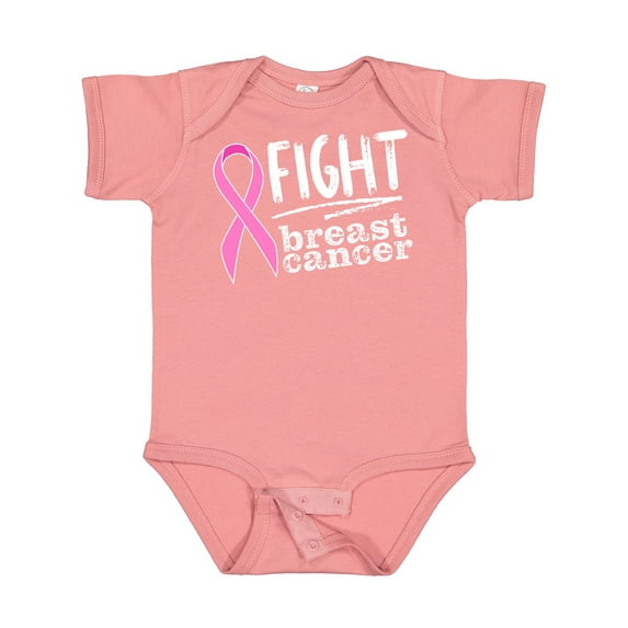 Inktastic Fight Breast Cancer Pink Ribbon Boys or Girls Baby Bodysuit