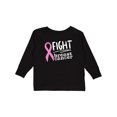 thumbnail image 1 of Inktastic Fight Breast Cancer Pink Ribbon Boys or Girls Long Sleeve Toddler T-Shirt, 1 of 5