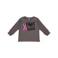 thumbnail image 1 of Inktastic Fight Breast Cancer Pink Ribbon Boys or Girls Long Sleeve Toddler T-Shirt, 1 of 5