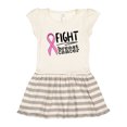 thumbnail image 1 of Inktastic Fight Breast Cancer Pink Ribbon Gift Toddler Girl Dress, 1 of 4