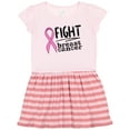 thumbnail image 1 of Inktastic Fight Breast Cancer Pink Ribbon Gift Toddler Girl Dress, 1 of 4