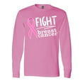 thumbnail image 1 of Inktastic Fight Breast Cancer Pink Ribbon Long Sleeve T-Shirt, 1 of 5