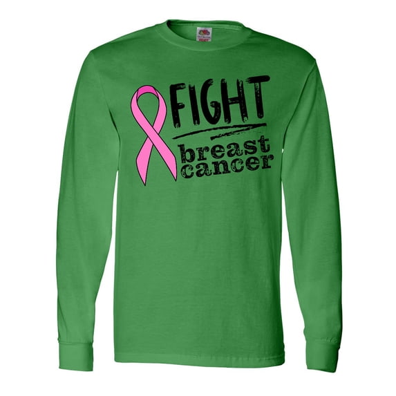 Inktastic Fight Breast Cancer Pink Ribbon Long Sleeve T-Shirt
