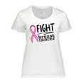 thumbnail image 1 of Inktastic Fight Breast Cancer Pink Ribbon Women's Plus Size T-Shirt, 1 of 5