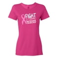 thumbnail image 1 of Inktastic Fight Breast Cancer Pink Ribbon Women's T-Shirt, 1 of 5