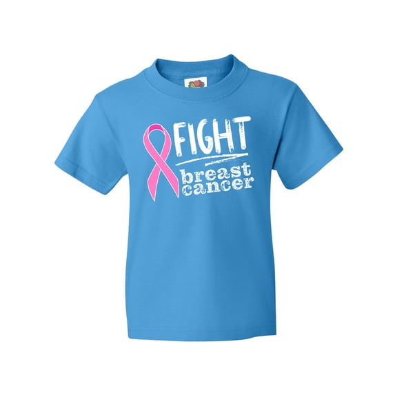 Inktastic Fight Breast Cancer Pink Ribbon Youth T-Shirt