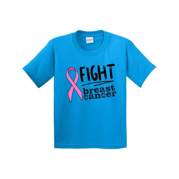 Inktastic Fight Breast Cancer Pink Ribbon Youth T-Shirt