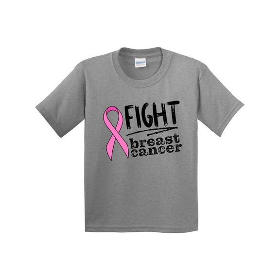 Inktastic Fight Breast Cancer Pink Ribbon Youth T-Shirt