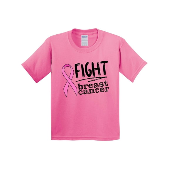 Inktastic Fight Breast Cancer Pink Ribbon Youth T-Shirt