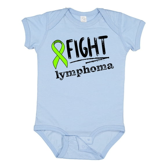 Inktastic Fight Lymphoma Lime Ribbon Boys or Girls Baby Bodysuit