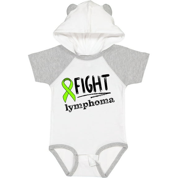Inktastic Fight Lymphoma Lime Ribbon Boys or Girls Baby Bodysuit