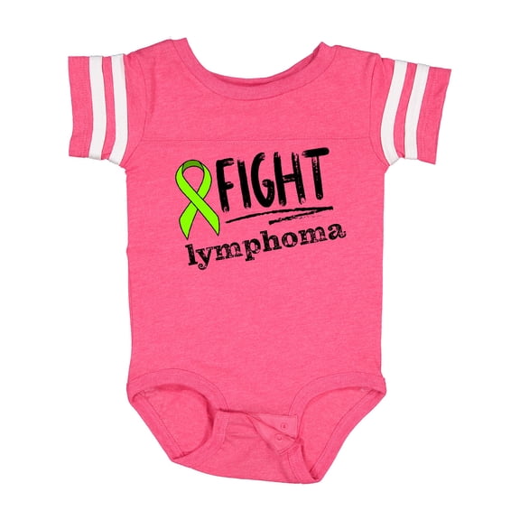 Inktastic Fight Lymphoma Lime Ribbon Boys or Girls Baby Bodysuit