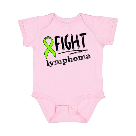 Inktastic Fight Lymphoma Lime Ribbon Boys or Girls Baby Bodysuit