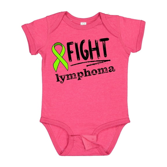Inktastic Fight Lymphoma Lime Ribbon Boys or Girls Baby Bodysuit