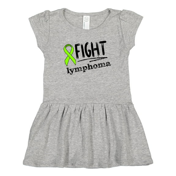 Inktastic Fight Lymphoma Lime Ribbon Girls Toddler Dress