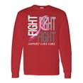 thumbnail image 1 of Inktastic Fight Support, Care, Cure Breast Cancer Awareness Long Sleeve T-Shirt, 1 of 5