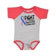 thumbnail image 1 of Inktastic Fight Thyroid Cancer Pink, Blue, Teal Ribbon Boys or Girls Baby Bodysuit, 1 of 5