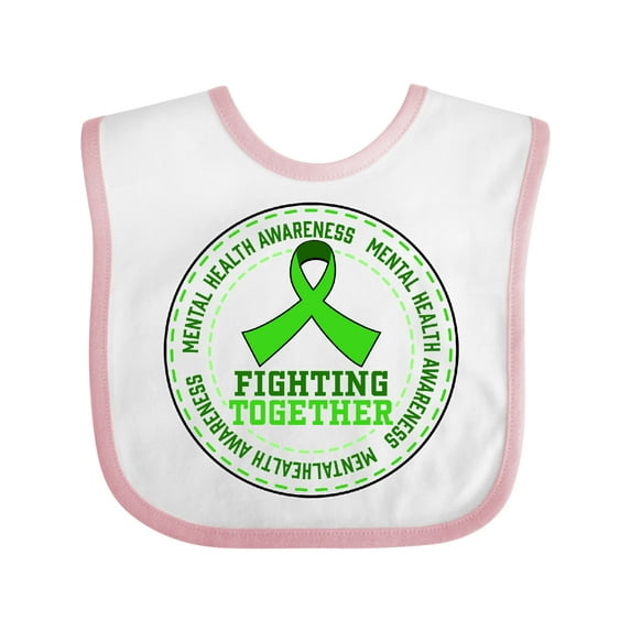Inktastic Fighting Together- Mental Health Awareness Boys or Girls Baby Bib