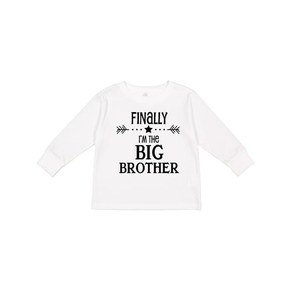 Inktastic Finally I'm the Big Brother Boys Long Sleeve Toddler T-Shirt