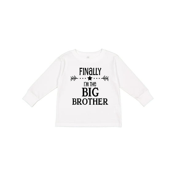 Inktastic Finally I'm the Big Brother Boys Long Sleeve Toddler T-Shirt