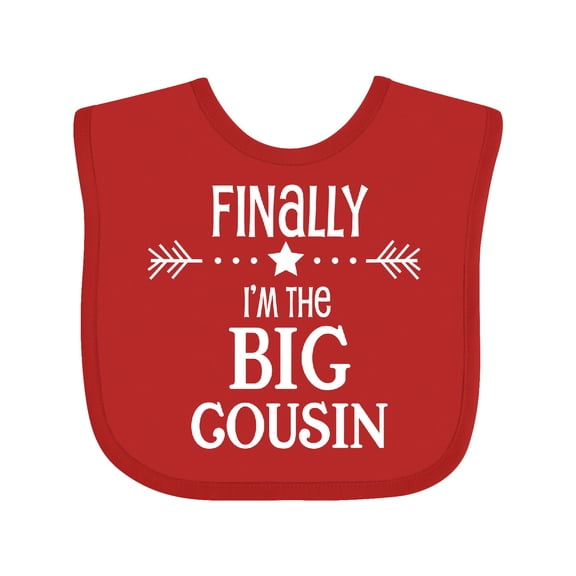 Inktastic Finally I'm the Big Cousin Boys or Girls Baby Bib