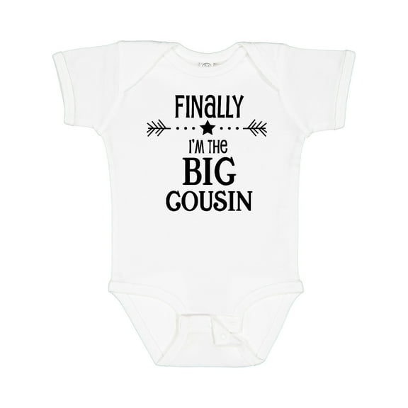 Inktastic Finally I'm the Big Cousin Boys or Girls Baby Bodysuit