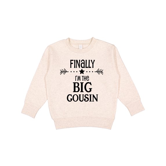 Inktastic Finally I'm the Big Cousin Toddler Sweatshirt