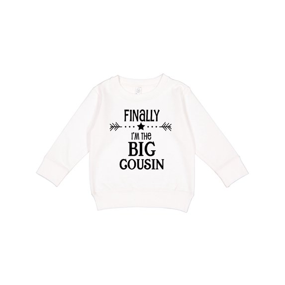 Inktastic Finally I'm the Big Cousin Toddler Sweatshirt