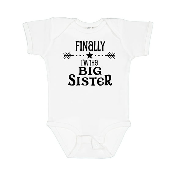 Inktastic Finally I'm the Big Sister Girls Baby Bodysuit