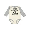 thumbnail image 1 of Inktastic Finally I'm the Big Sister Girls Long Sleeve Baby Bodysuit, 1 of 5