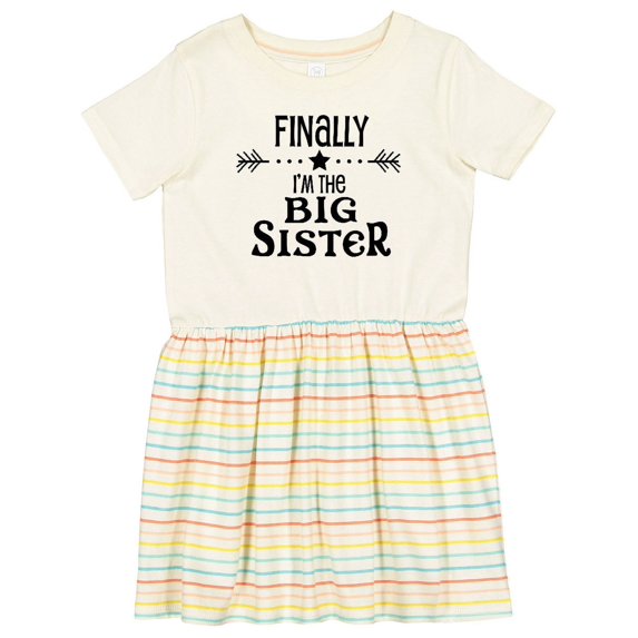 Inktastic Finally I'm the Big Sister Girls Toddler Dress