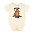 thumbnail image 1 of Inktastic Finally It's Groundhog Day Boys or Girls Baby Bodysuit, 1 of 5