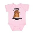 thumbnail image 1 of Inktastic Finally It's Groundhog Day Boys or Girls Baby Bodysuit, 1 of 5