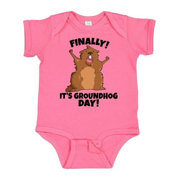 Inktastic Finally It's Groundhog Day Boys or Girls Baby Bodysuit
