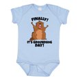 thumbnail image 1 of Inktastic Finally It's Groundhog Day Boys or Girls Baby Bodysuit, 1 of 5