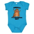 thumbnail image 1 of Inktastic Finally It's Groundhog Day Boys or Girls Baby Bodysuit, 1 of 5